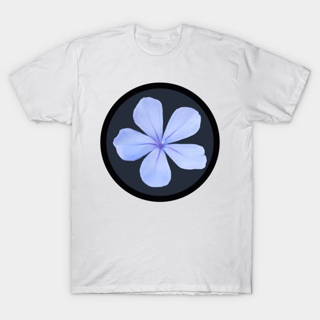 Wild Blue Phlox Flower Circle Frame T-Shirt by ellenhenryflorals